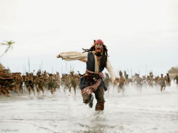 Jack Sparrow being chased
